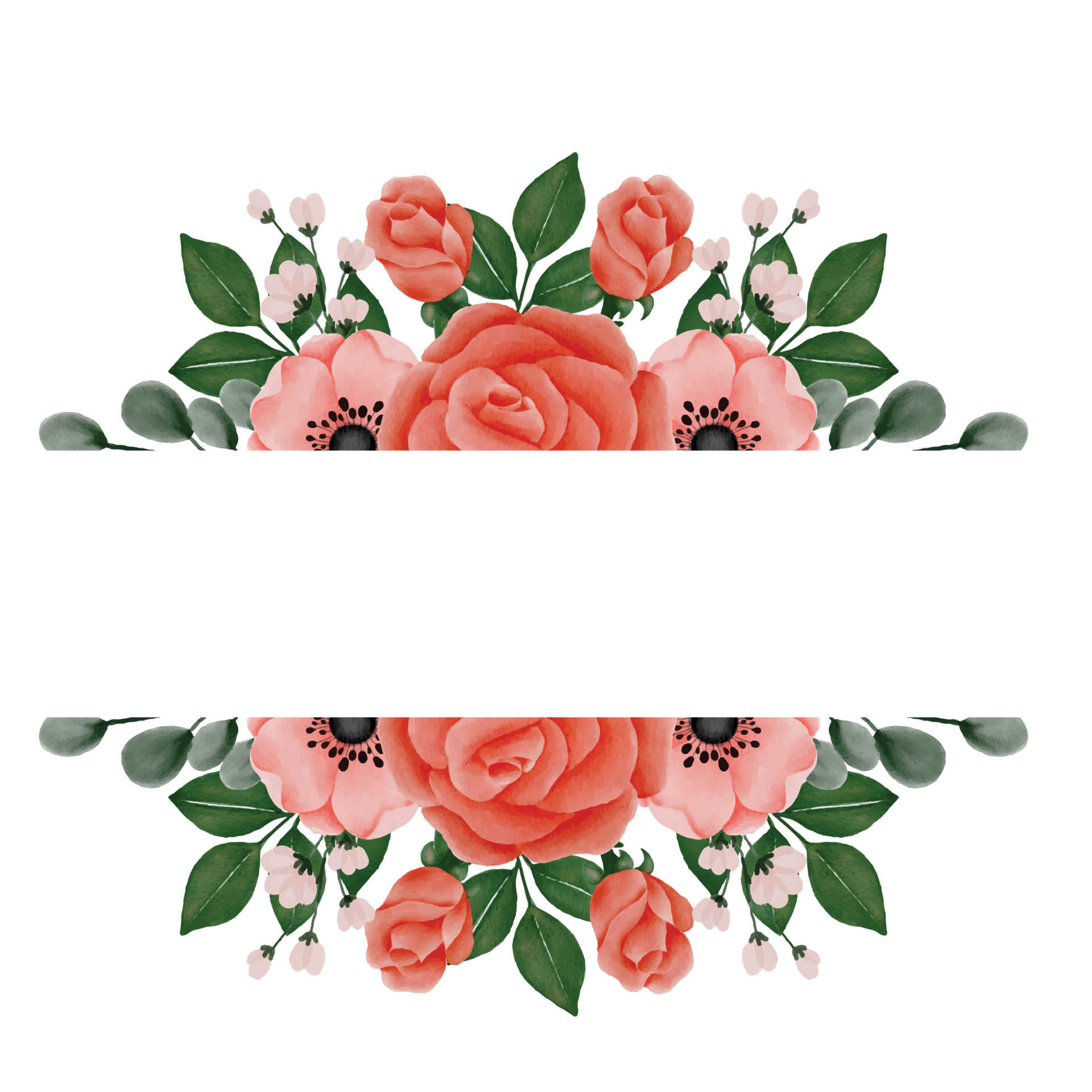 Rose With Peony Flower Bouquet Clip art Element Transparent Background