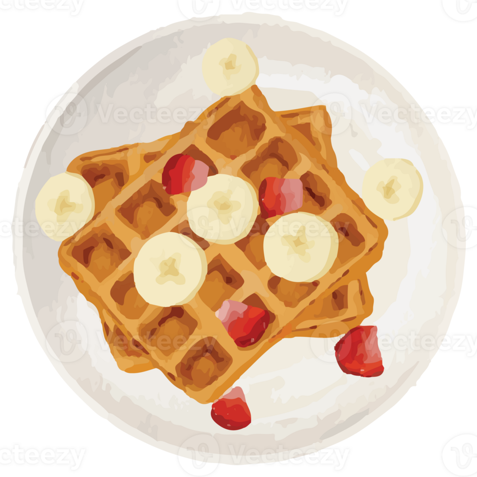 waffle panqueca grampo arte elemento transparente fundo png