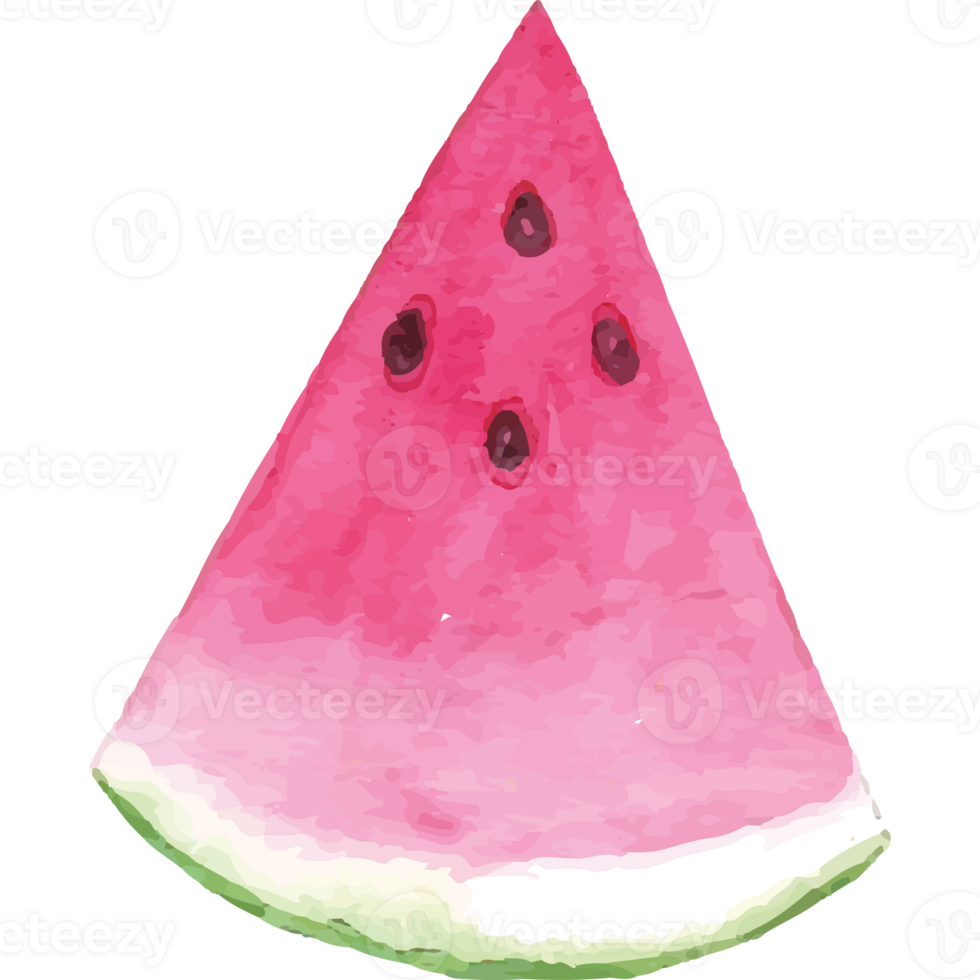 Watermelon Piece With Bite Clip art Element Transparent Background png