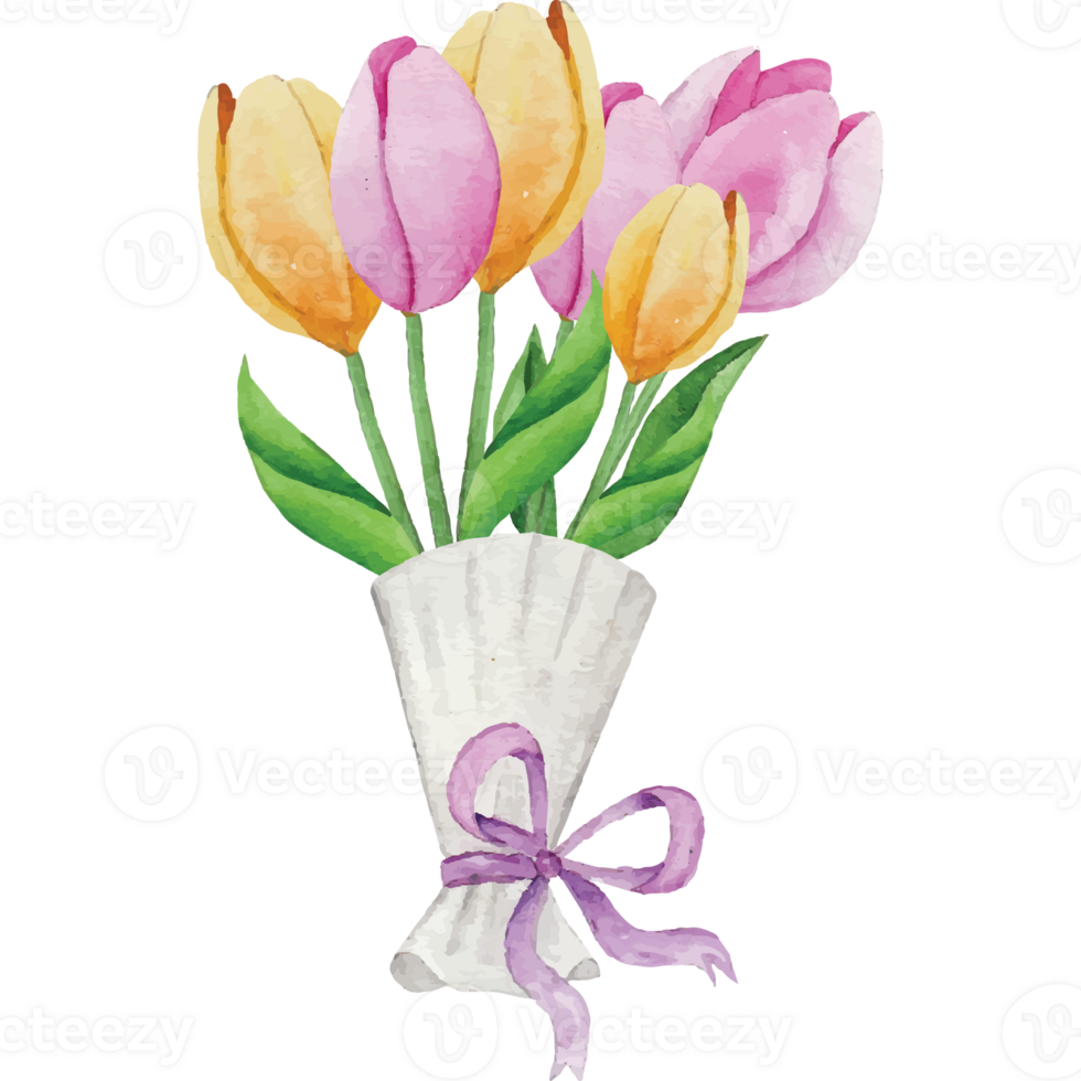 tulipes fleur sur transparent Contexte png