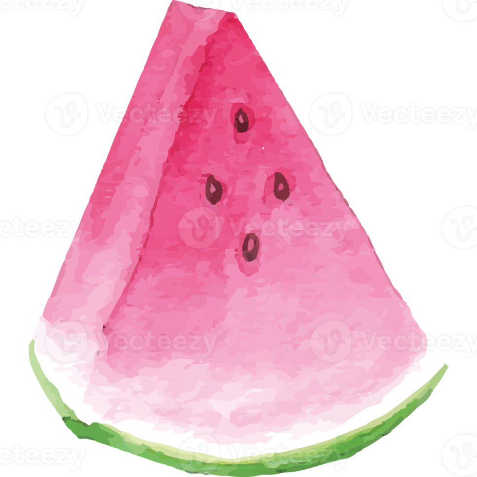 Watermelon Piece With Bite Clip art Element Transparent Background png