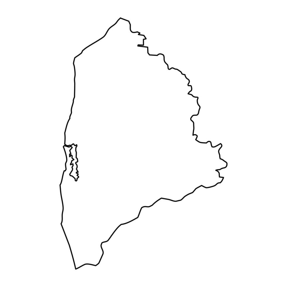 Liepaja district map, administrative division of Latvia. Vector illustration.