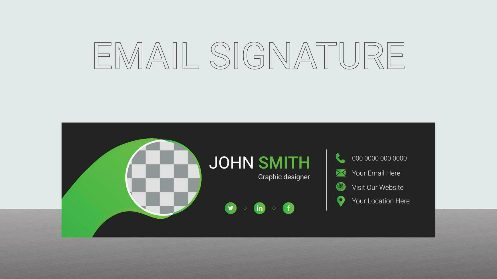 email signature design vector