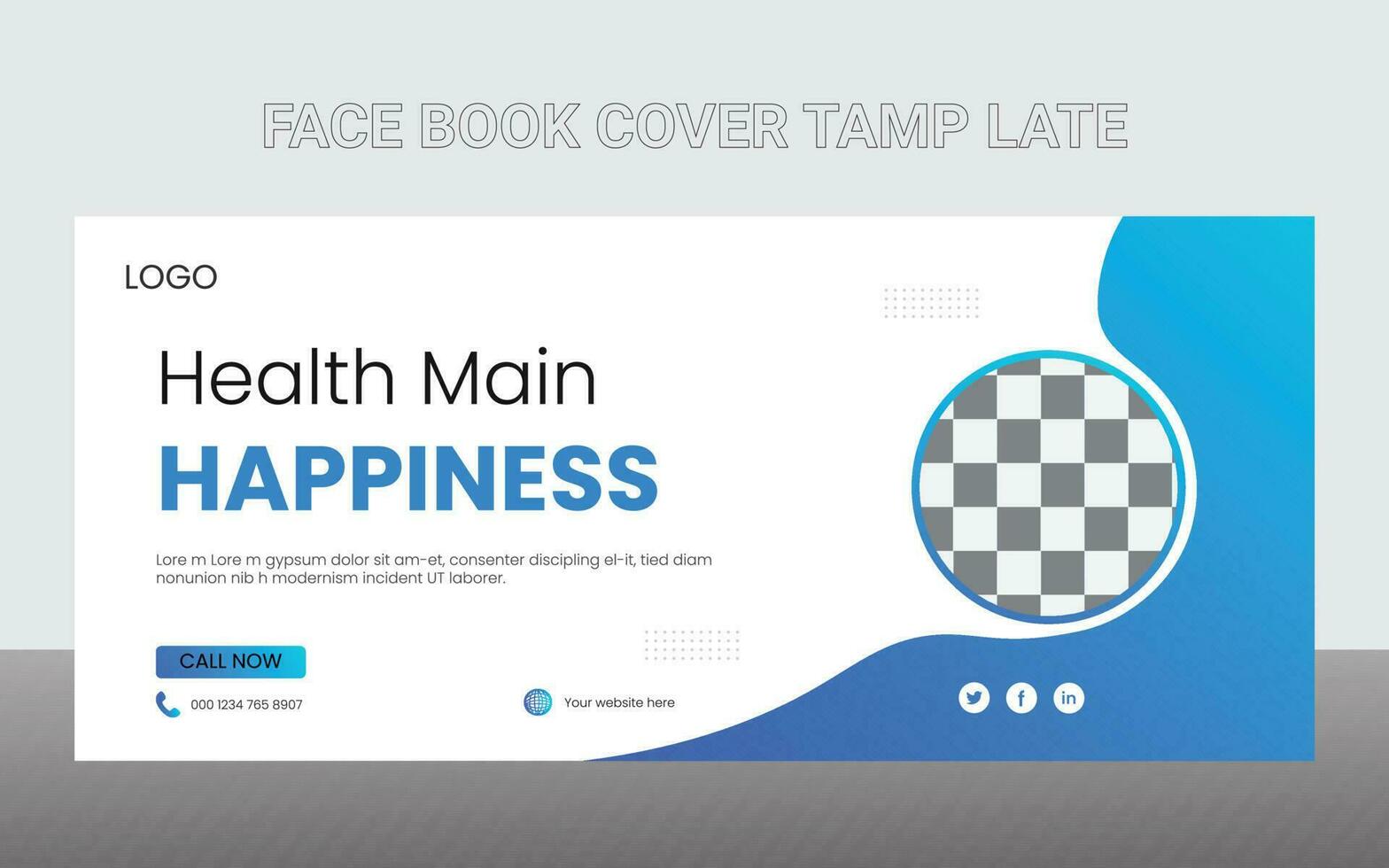 medical face book cover vector