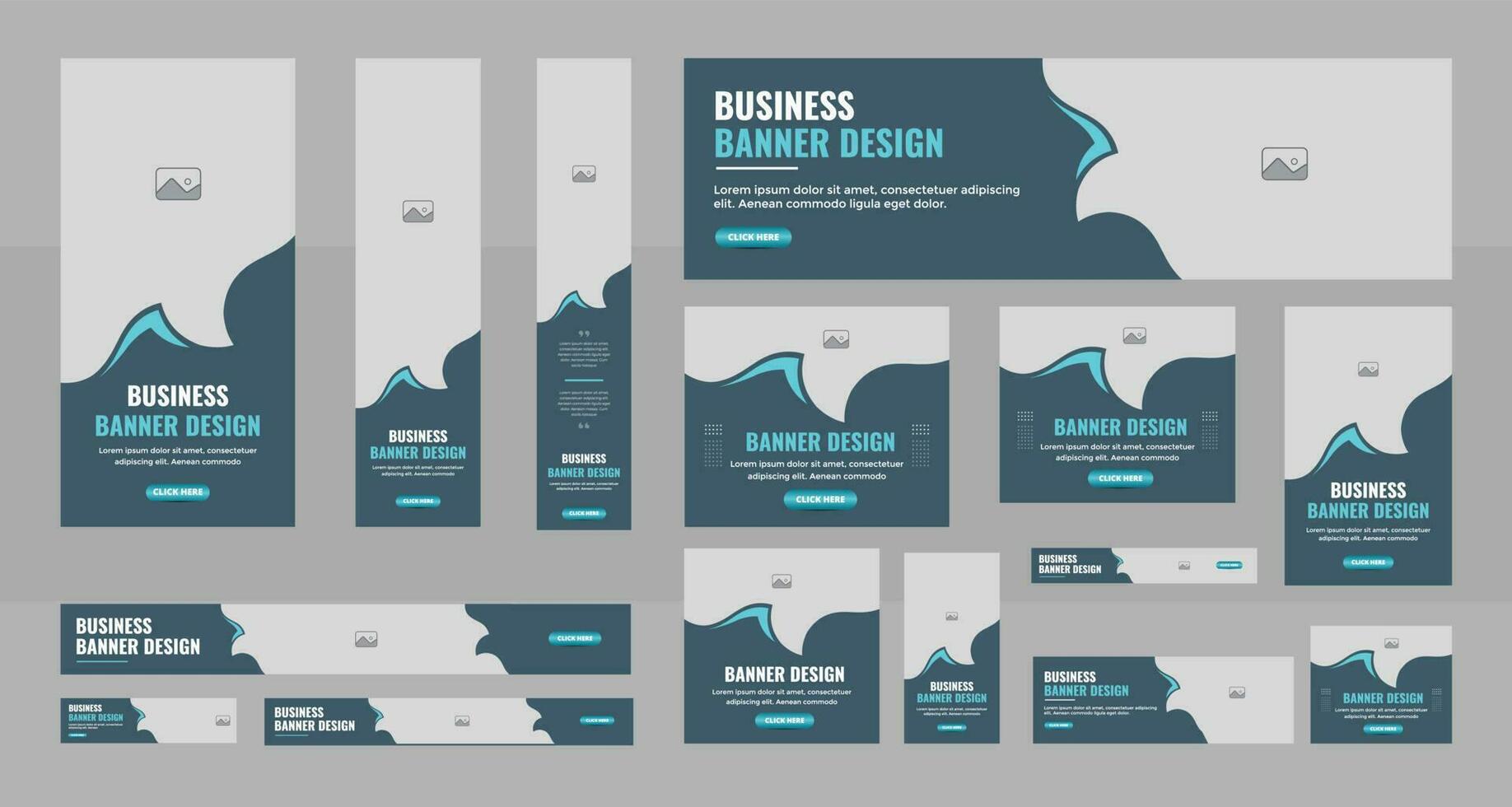 Web Banner Layout Set, Business banner web template bundle design, Social Media Cover ads banner, flyer, invitation card vector