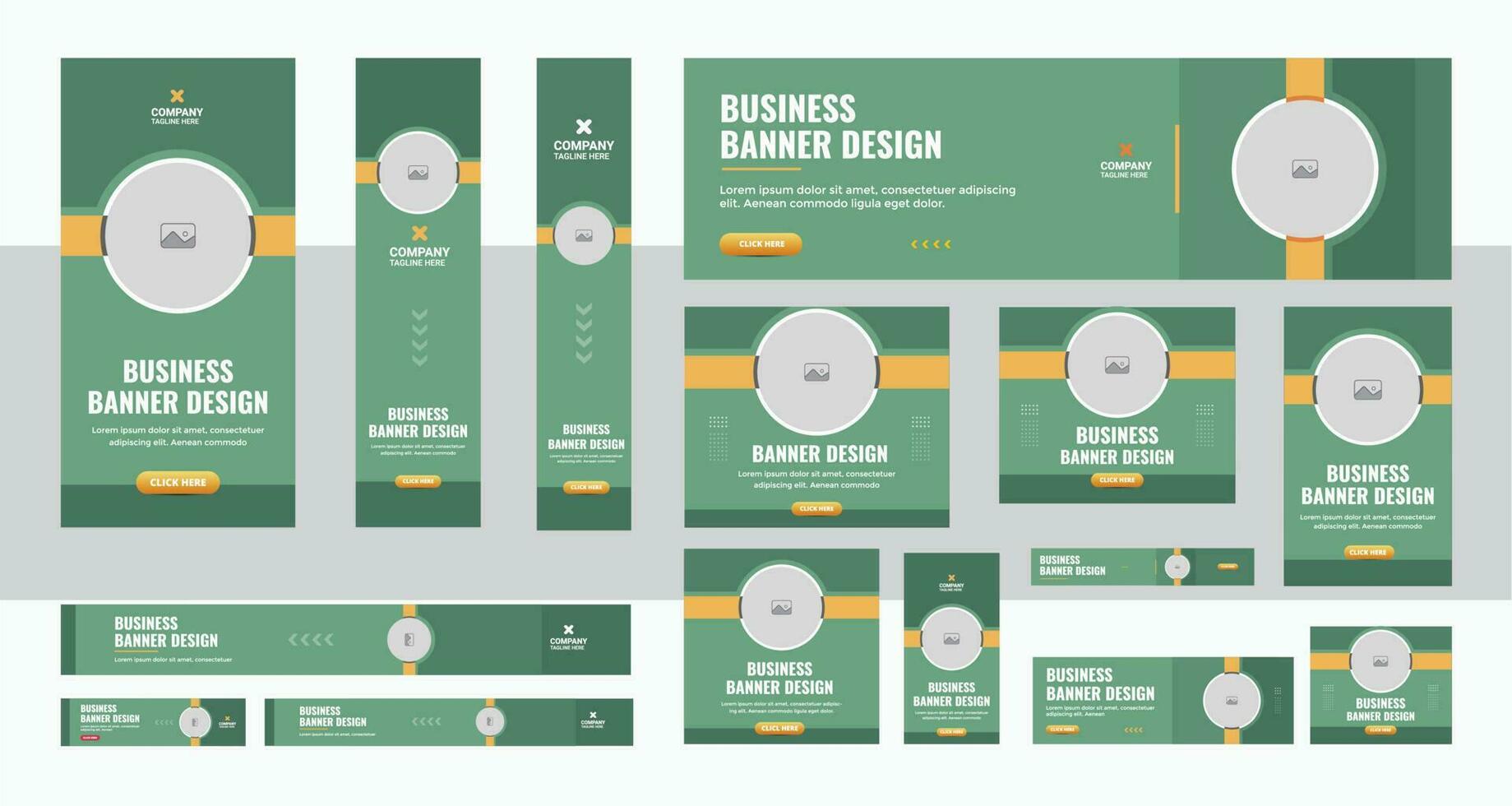 Web Banner Layout Set, Business banner web template bundle design, Social Media Cover ads banner, flyer, invitation card vector