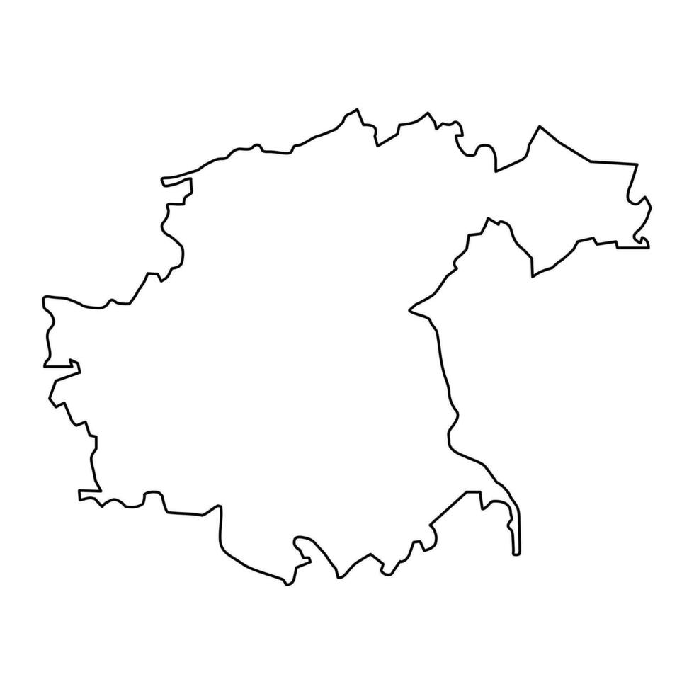 jekabpils distrito mapa, administrativo división de letonia vector ilustración.