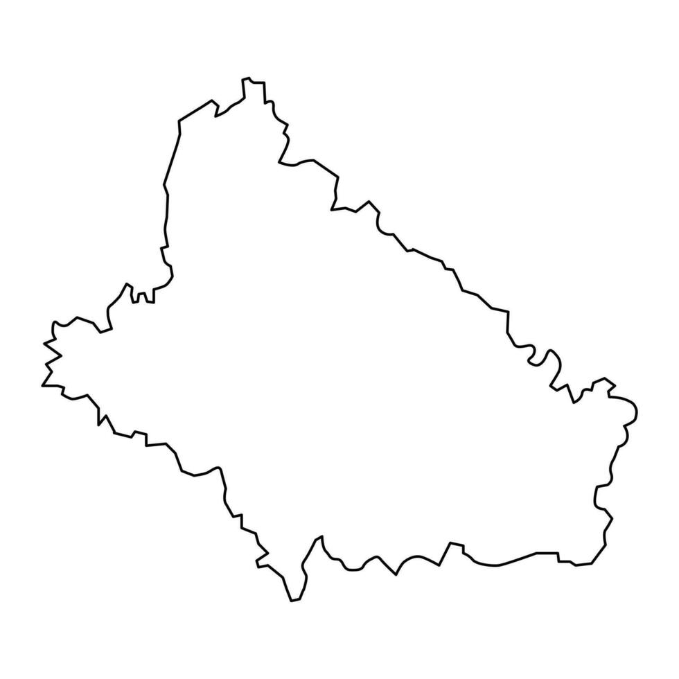 Bjelovar Bilogora map, subdivisions of Croatia. Vector illustration.