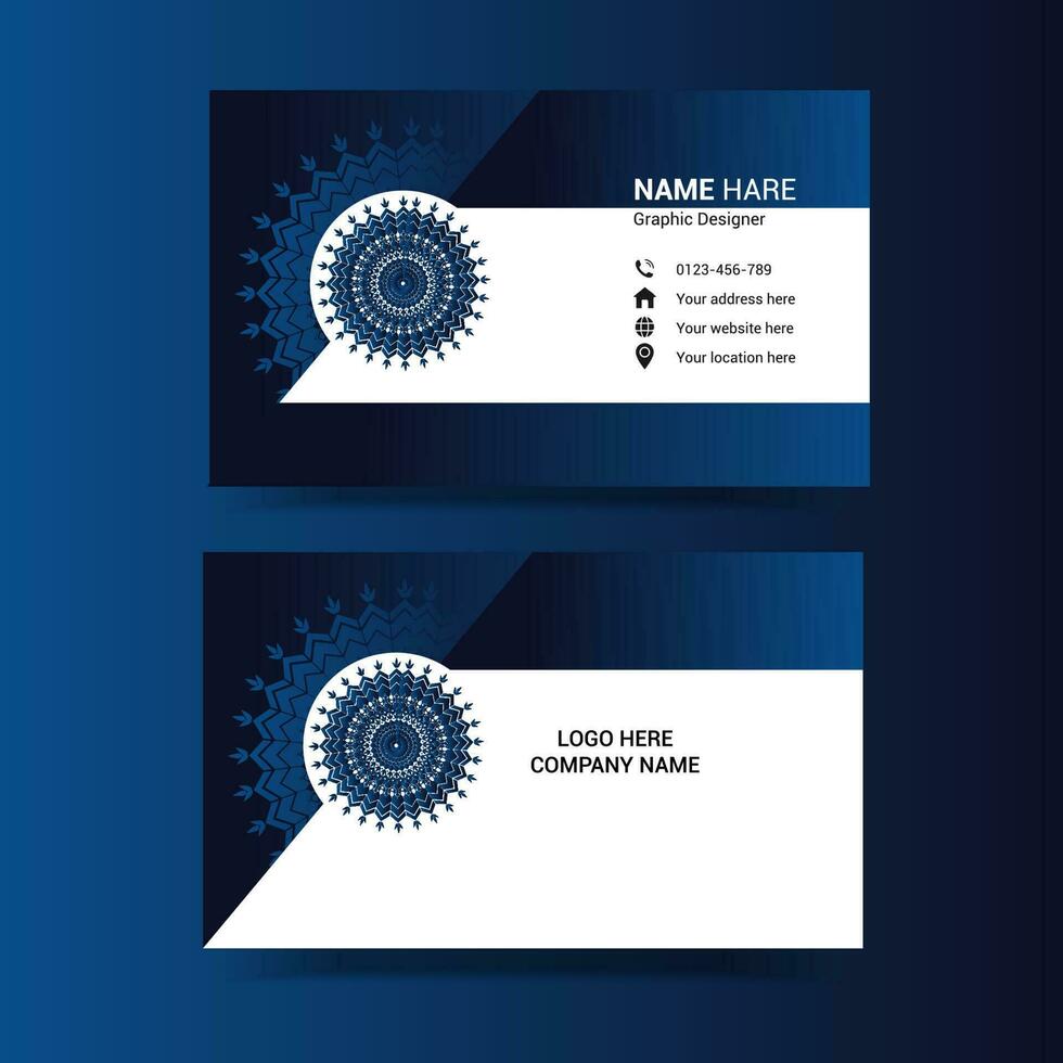 Creative business card template design vector