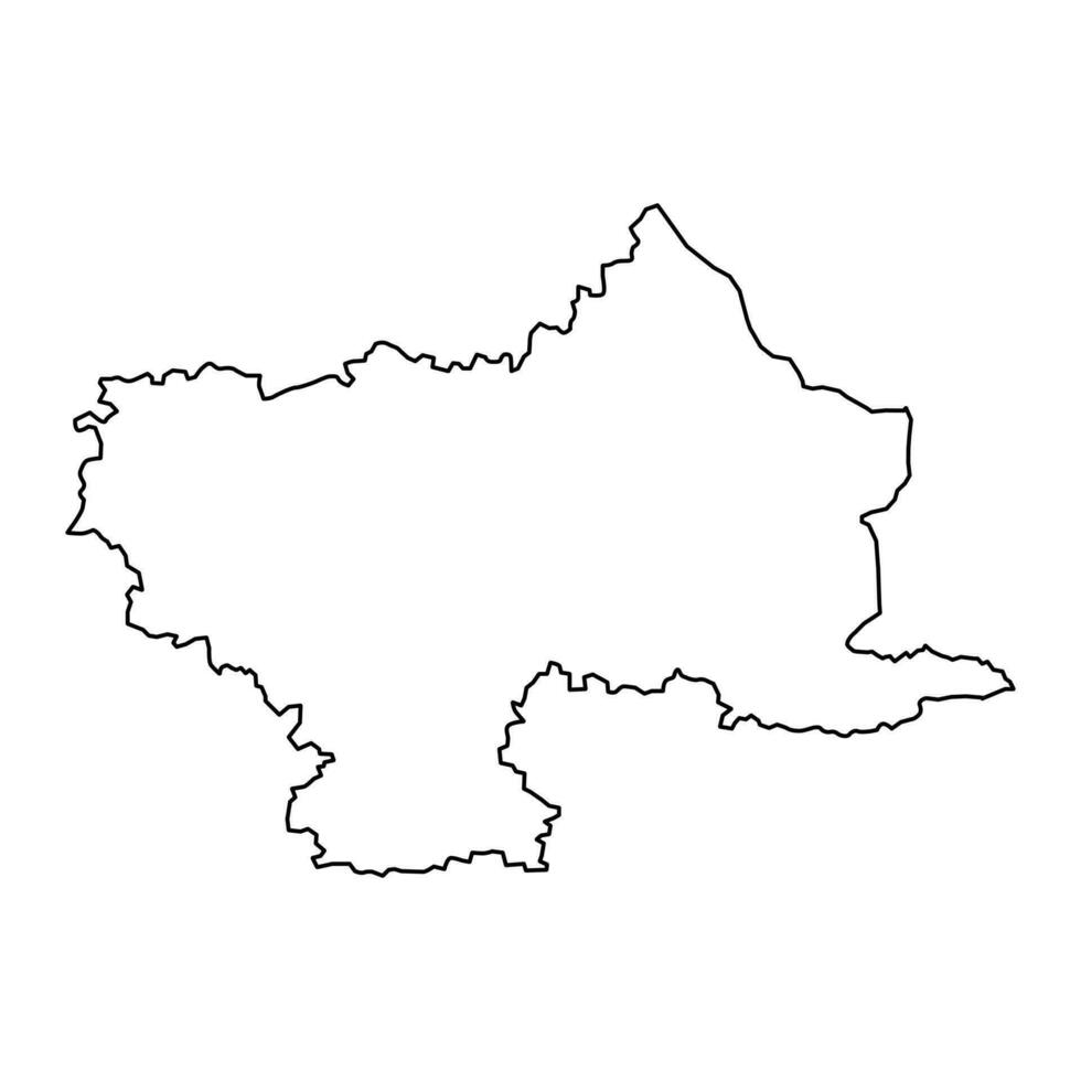 Utena county map, administrative division of Lithuania. Vector illustration.