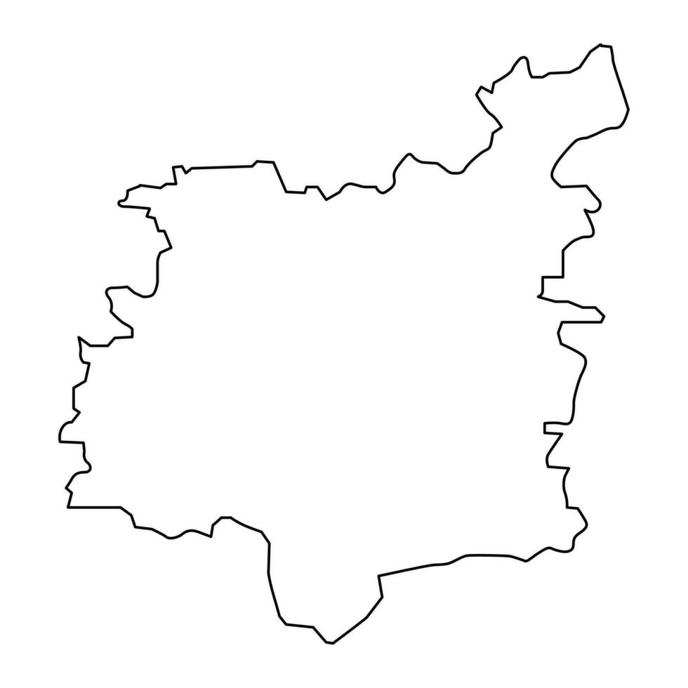 Dobele district map, administrative division of Latvia. Vector illustration.