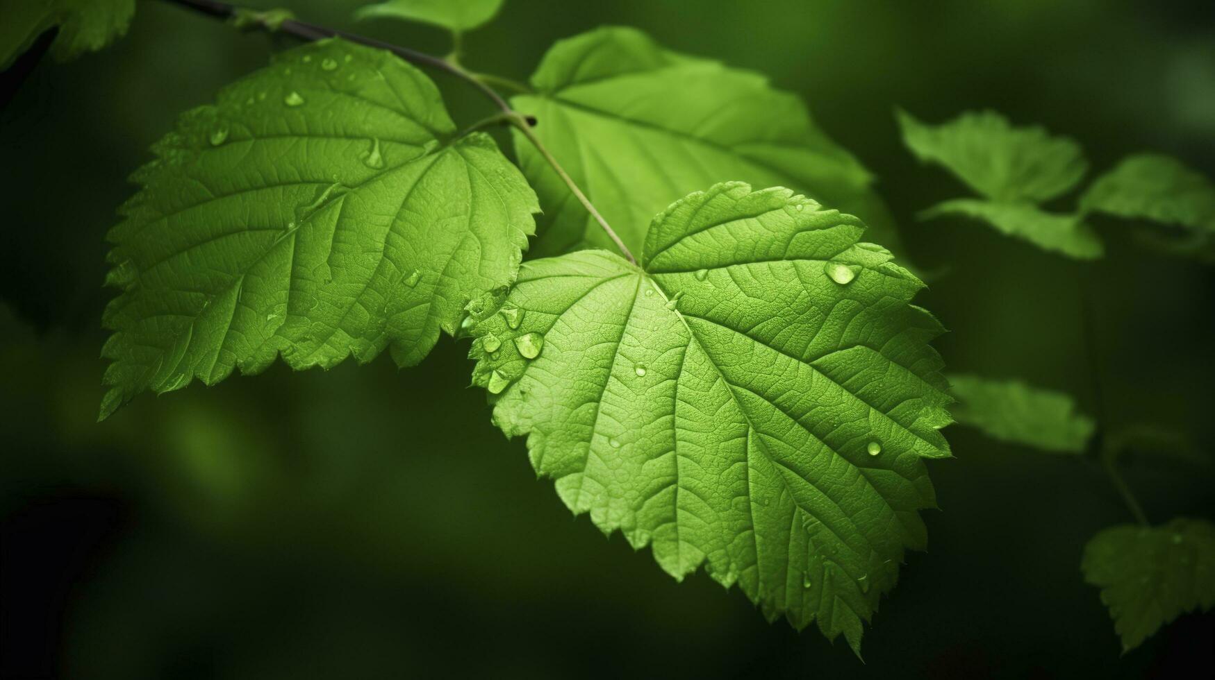 Earth Day and World Environment Day, Spring, Beautiful Natural fresh green leaf, relaxation nature concept, generate ai photo