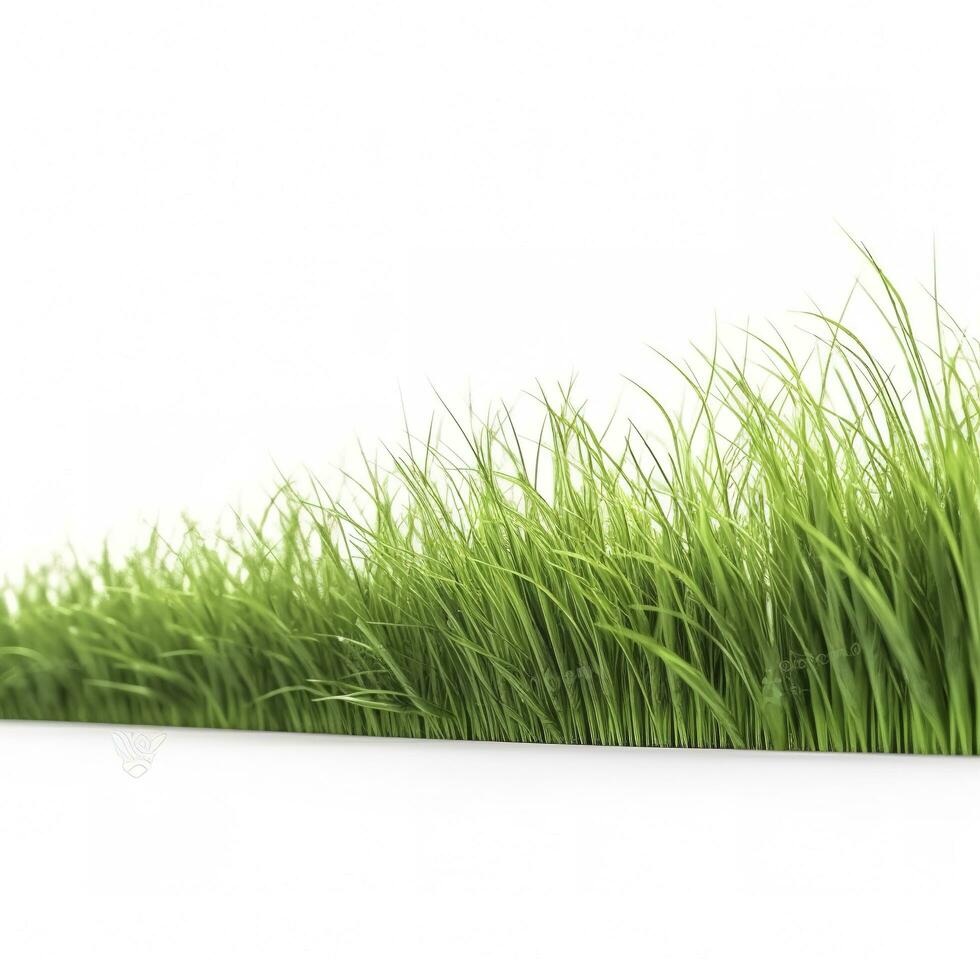 green grass field isolated on white background, generate ai photo