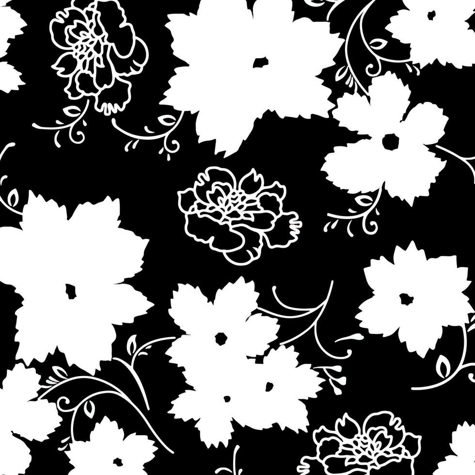 Abstract Floral colour vector pattern design suitable for fashion and fabric needs