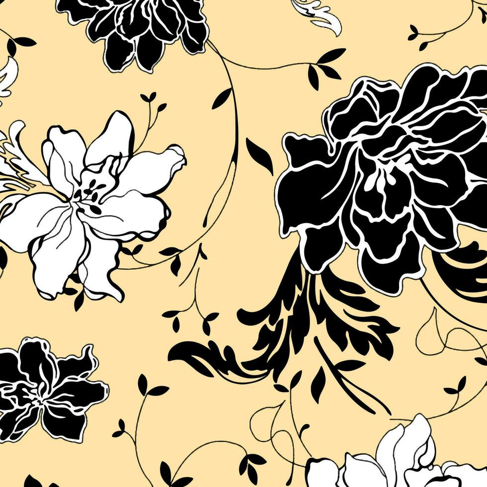 Abstract Floral colour vector pattern design suitable for fashion and fabric needs