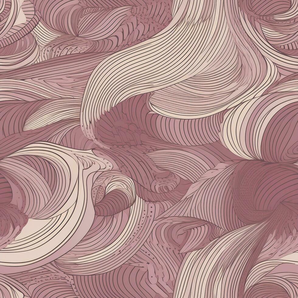 a pink wallpaper with swirls on it, in the style of dynamic linear compositions, repetitive dotwork, earthy organic shapes, spiral vortex patterns, soft crosshatchings, generate ai photo