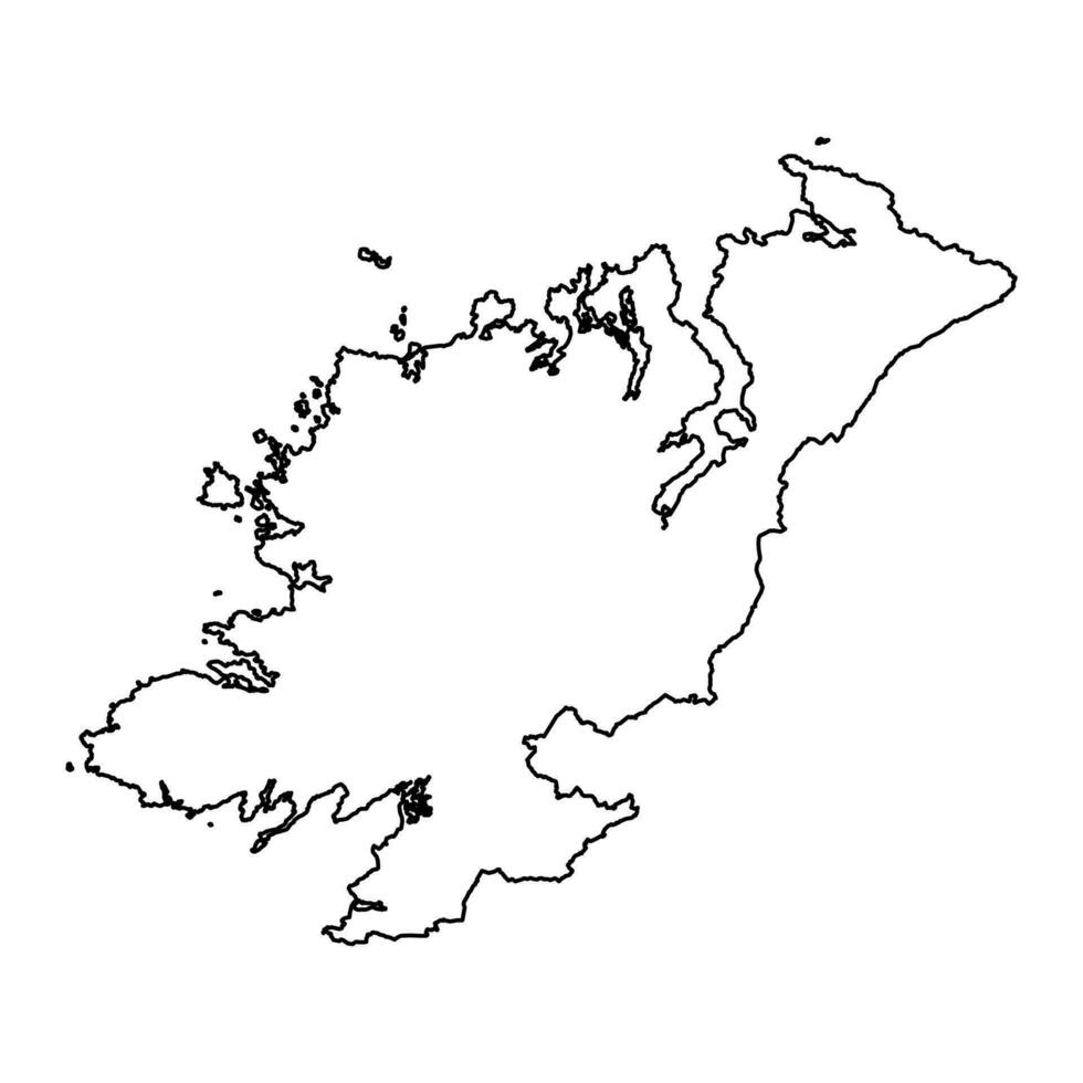 condado Donegal mapa, administrativo condados de Irlanda. vector ilustración.