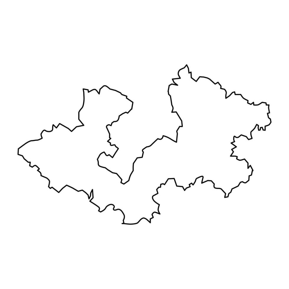 Zagreb county map, subdivisions of Croatia. Vector illustration.