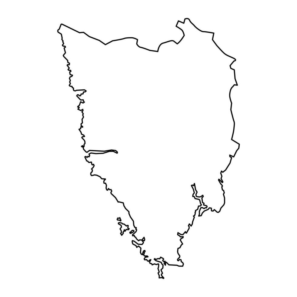 Istria map, subdivisions of Croatia. Vector illustration.