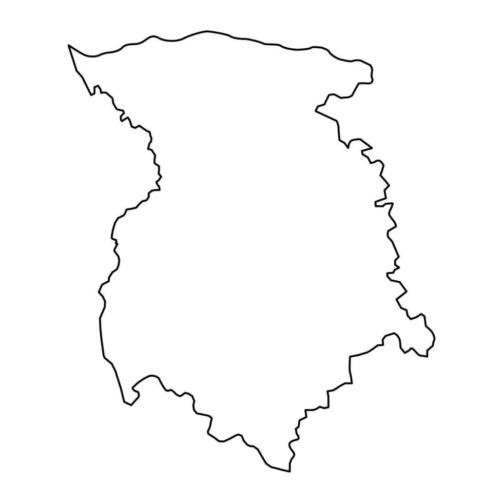 Marijampole county map, administrative division of Lithuania. Vector illustration.