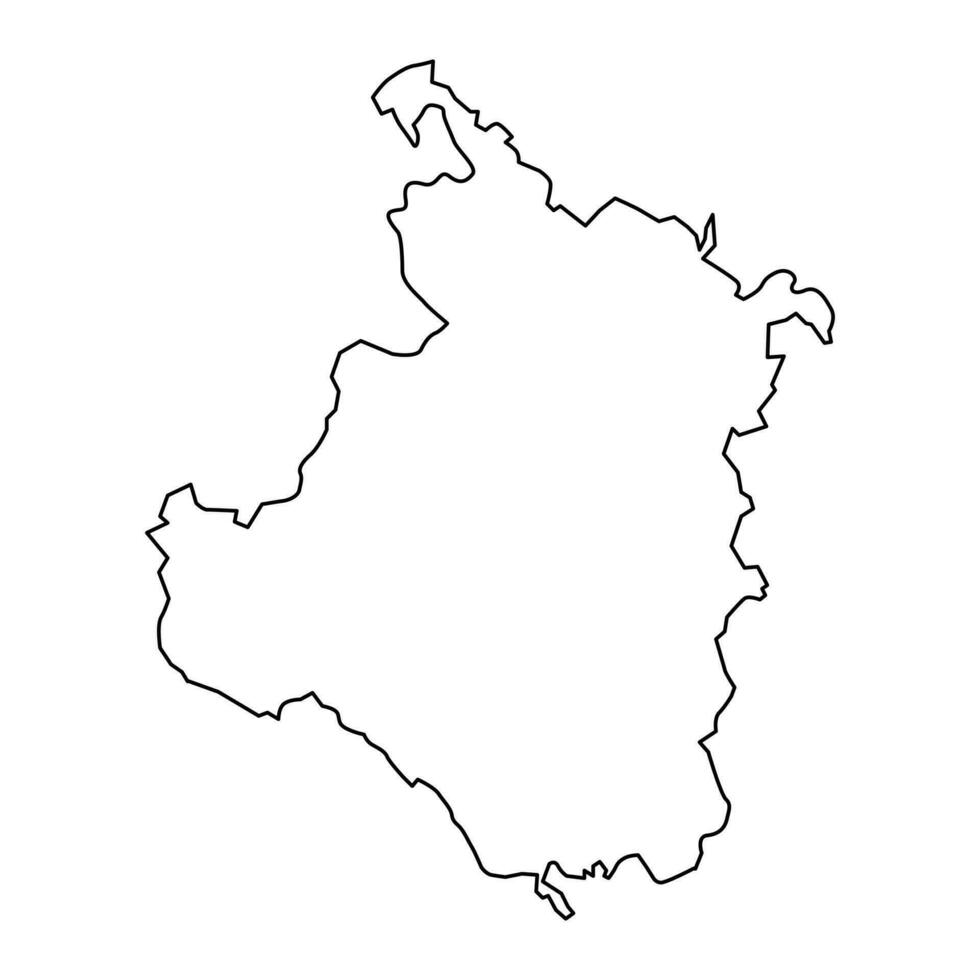 karlovac condado mapa, subdivisiones de Croacia. vector ilustración.