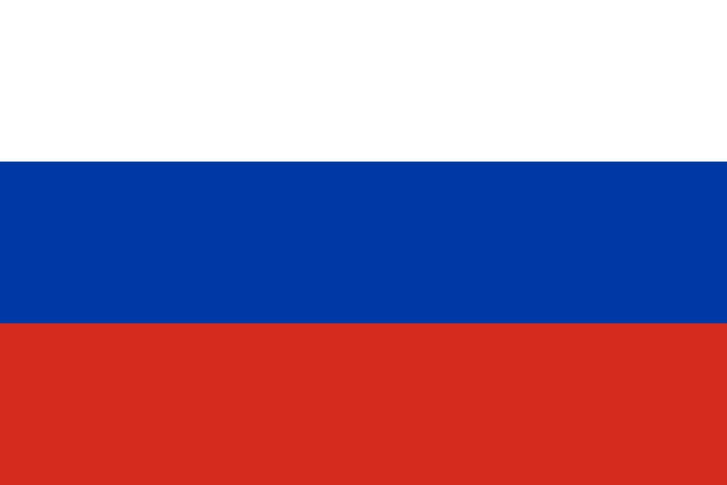 bandera de rusia, colores oficiales y proporción. ilustración vectorial vector