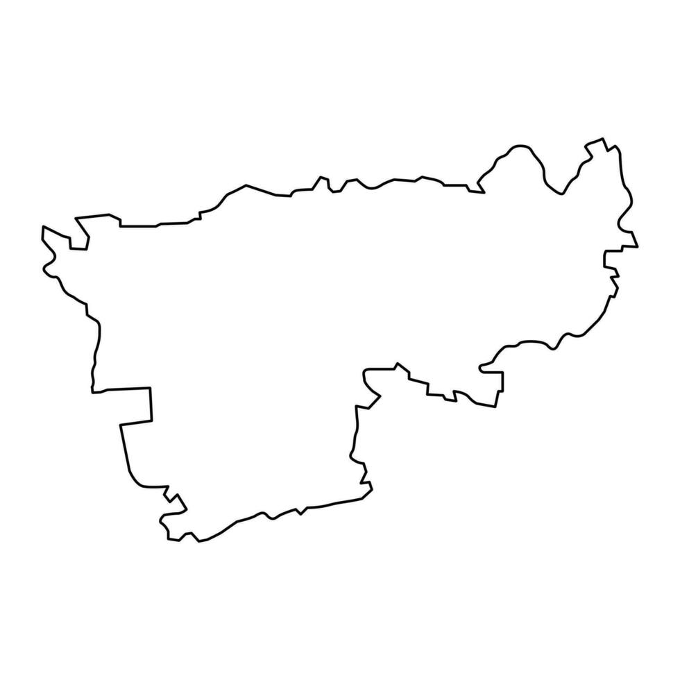 Ogre district map, administrative division of Latvia. Vector illustration.