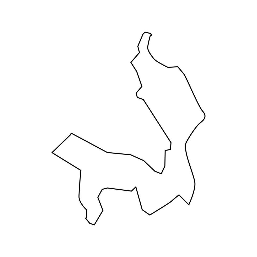 Tivat municipality map, administrative subdivision of Montenegro. Vector illustration.