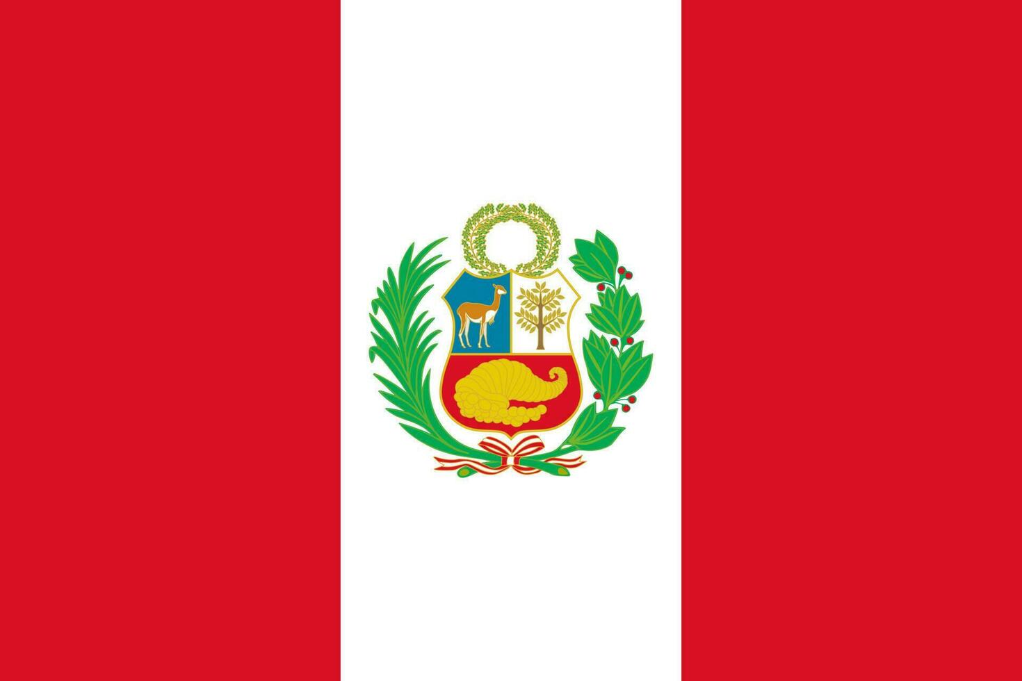 bandera de Perú, colores oficiales y proporción. ilustración vectorial vector