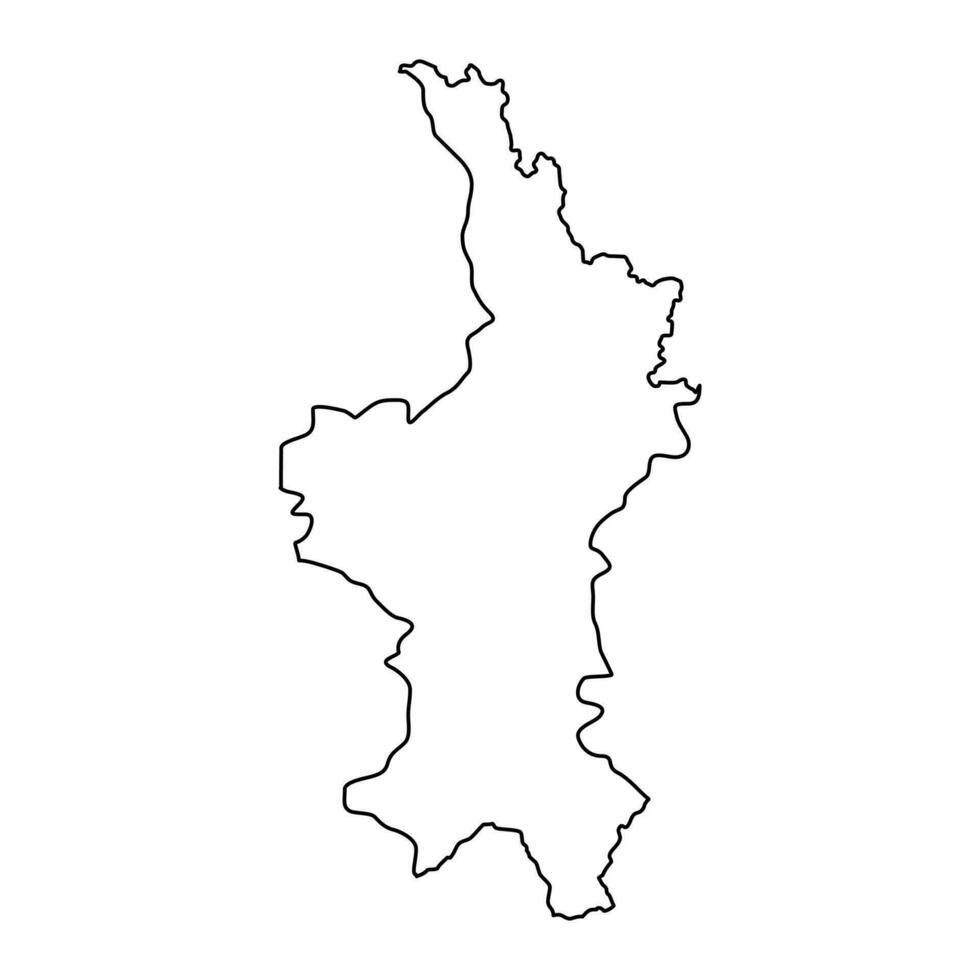 Kosovo district map, administrative district of Serbia. Vector illustration.