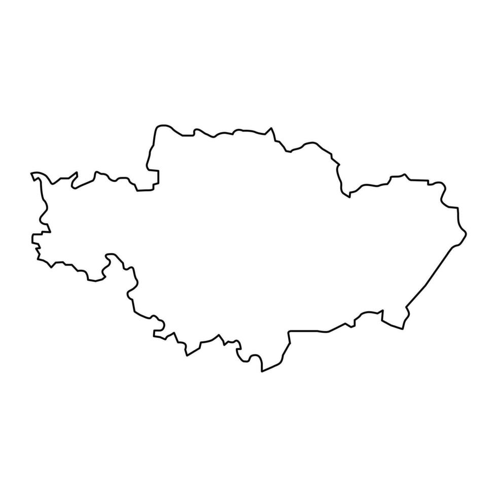 Madona district map, administrative division of Latvia. Vector illustration.