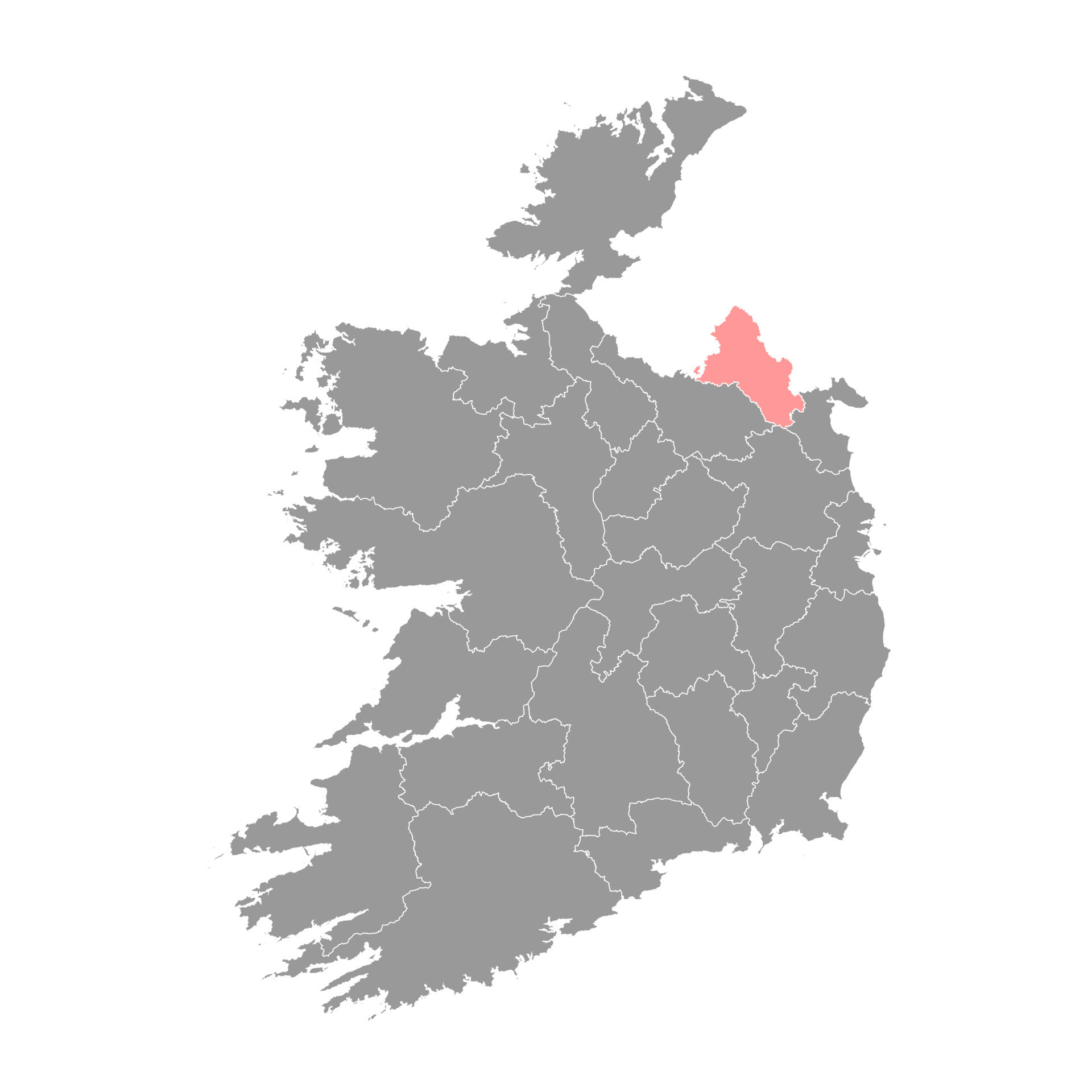 County Monaghan map, administrative counties of Ireland. Vector illustration. 24401965 Vector