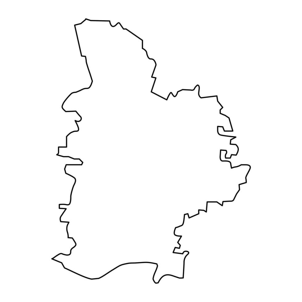 Jelgava district map, administrative division of Latvia. Vector illustration.
