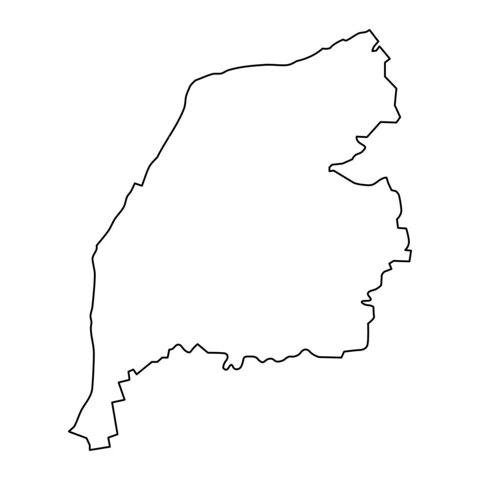 Ventspils district map, administrative division of Latvia. Vector illustration.