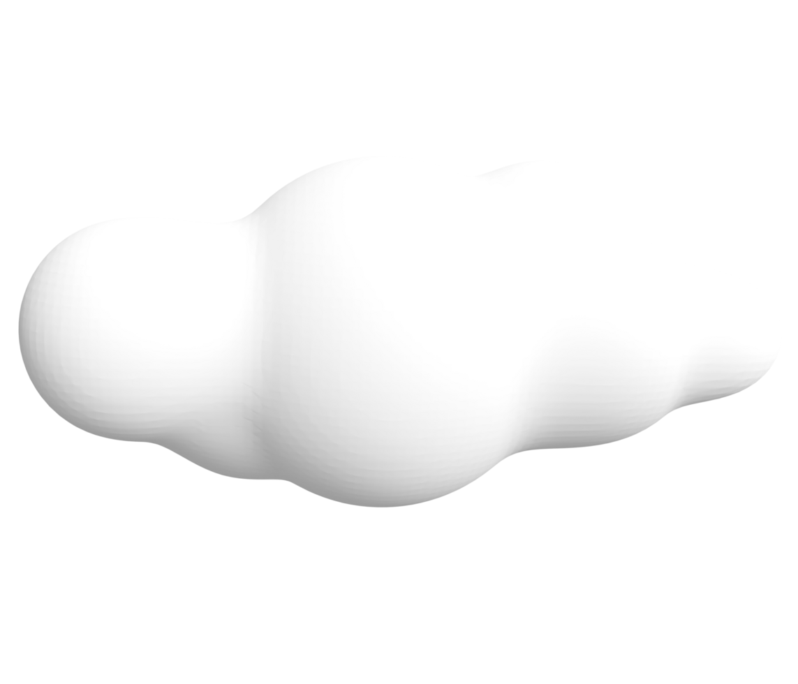 white clouds. Round cartoon soft fluffy cloud icon png