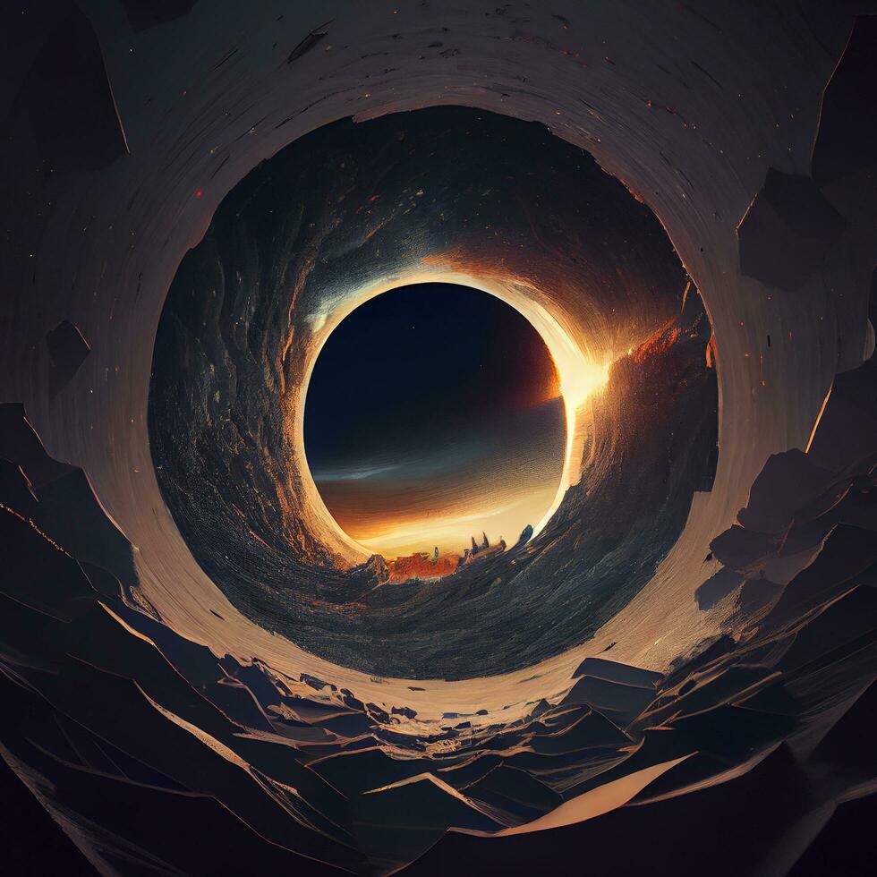 Black Hole in space, generate ai photo