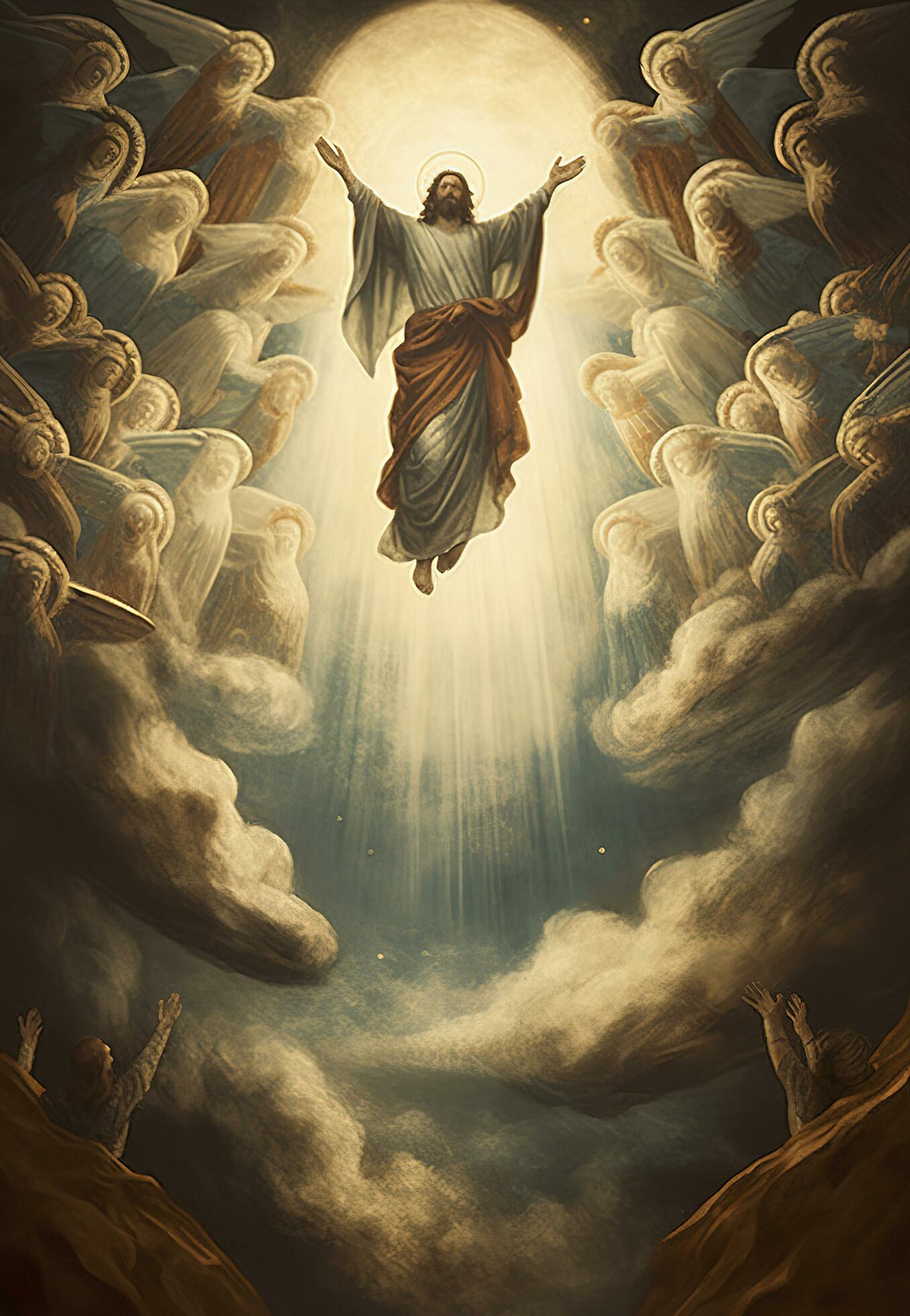 The Ascension of Jesus Christ. AI generativ 24402286 Stock Photo at Vecteezy