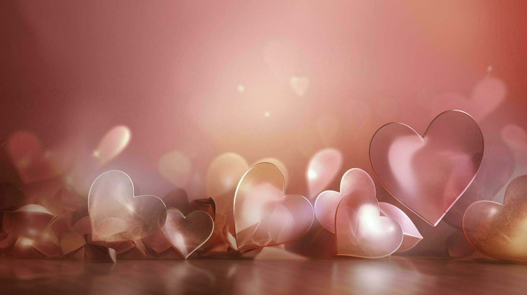 valentine's backgrounds free for desktop love wallpaper for, in the style of light magenta and light bronze, realistic usage of light and color, light red and red, generat ai photo
