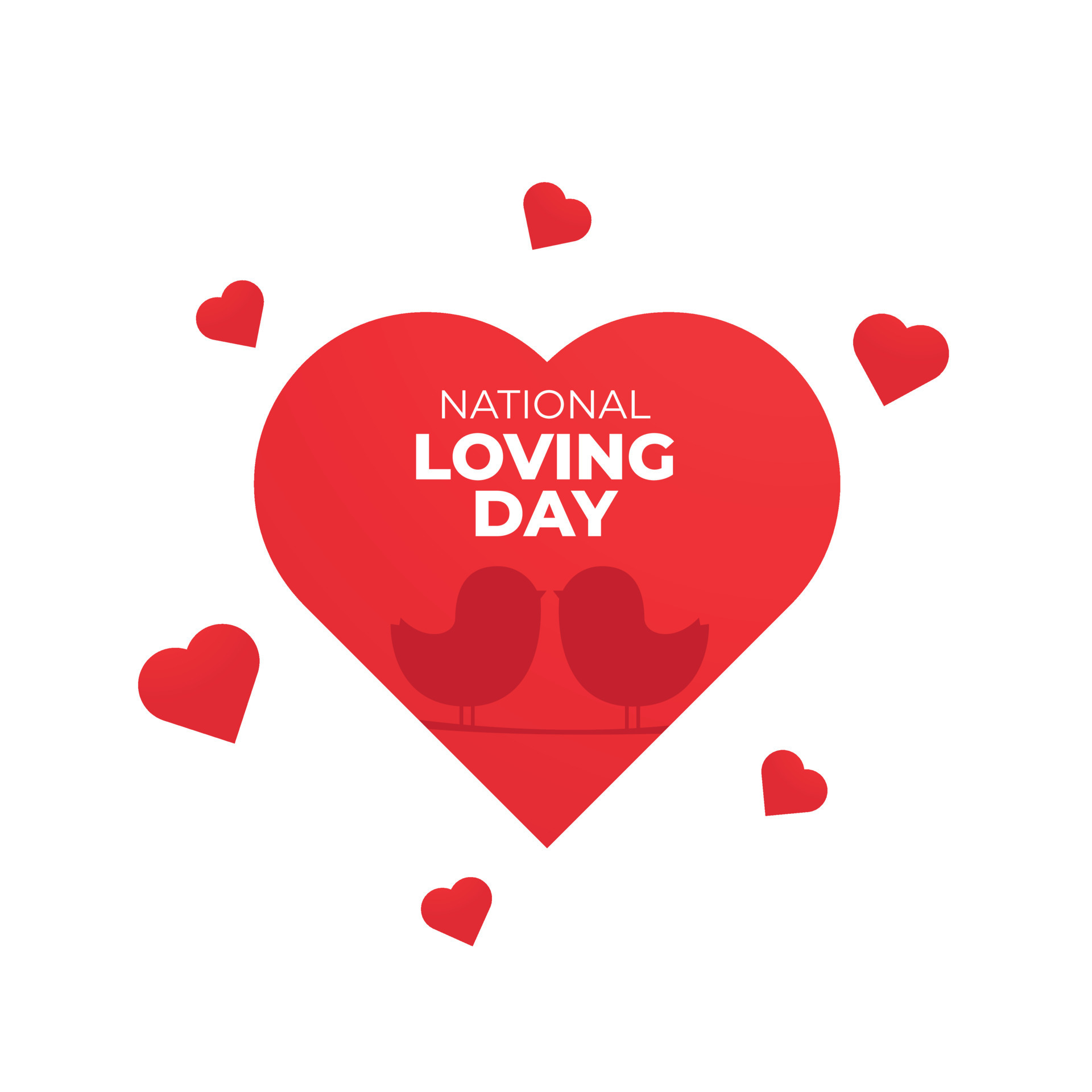 vector graphic of National Loving Day good for National Loving Day celebration. flat design
