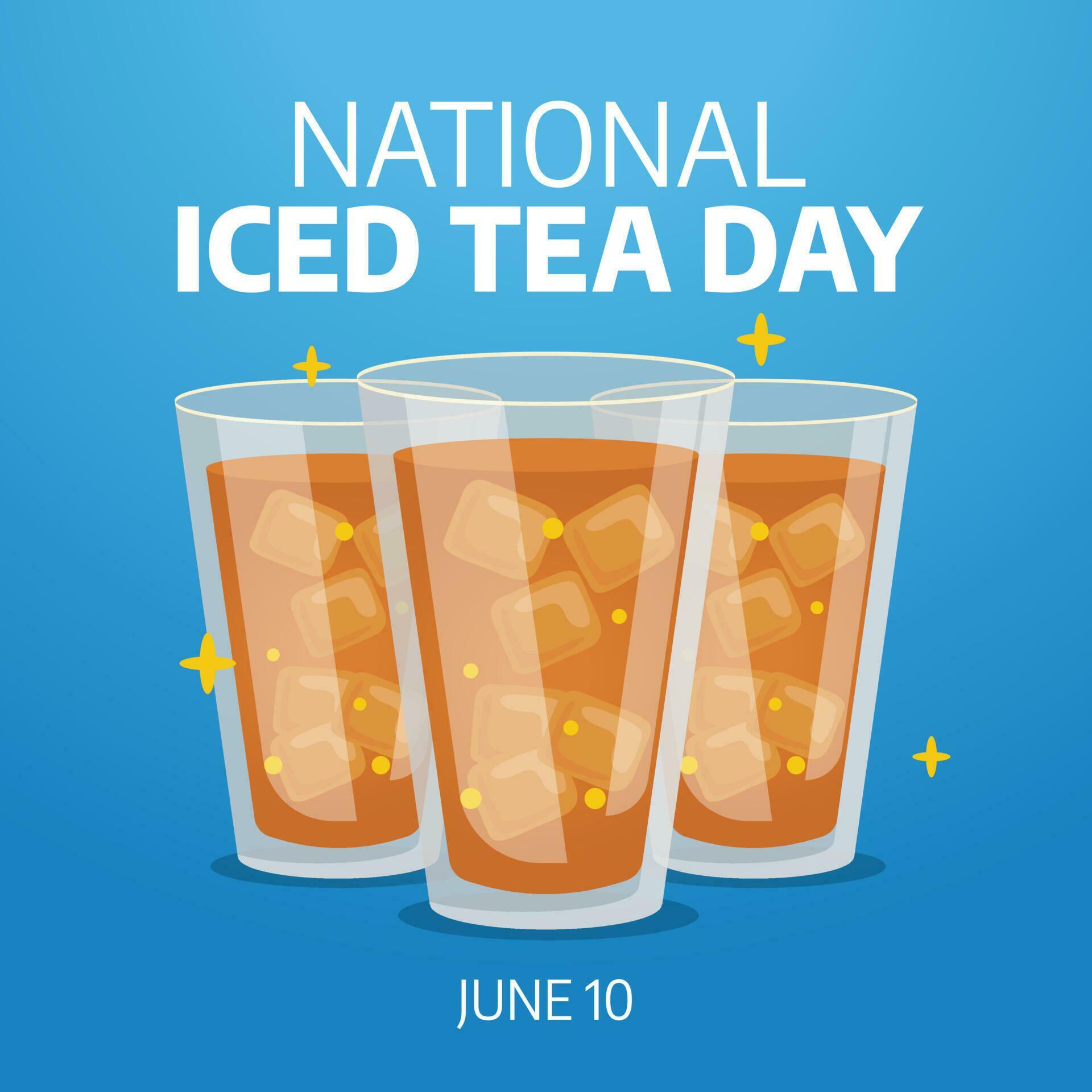 vector graphic of National Iced Tea Day good for National Iced Tea Day