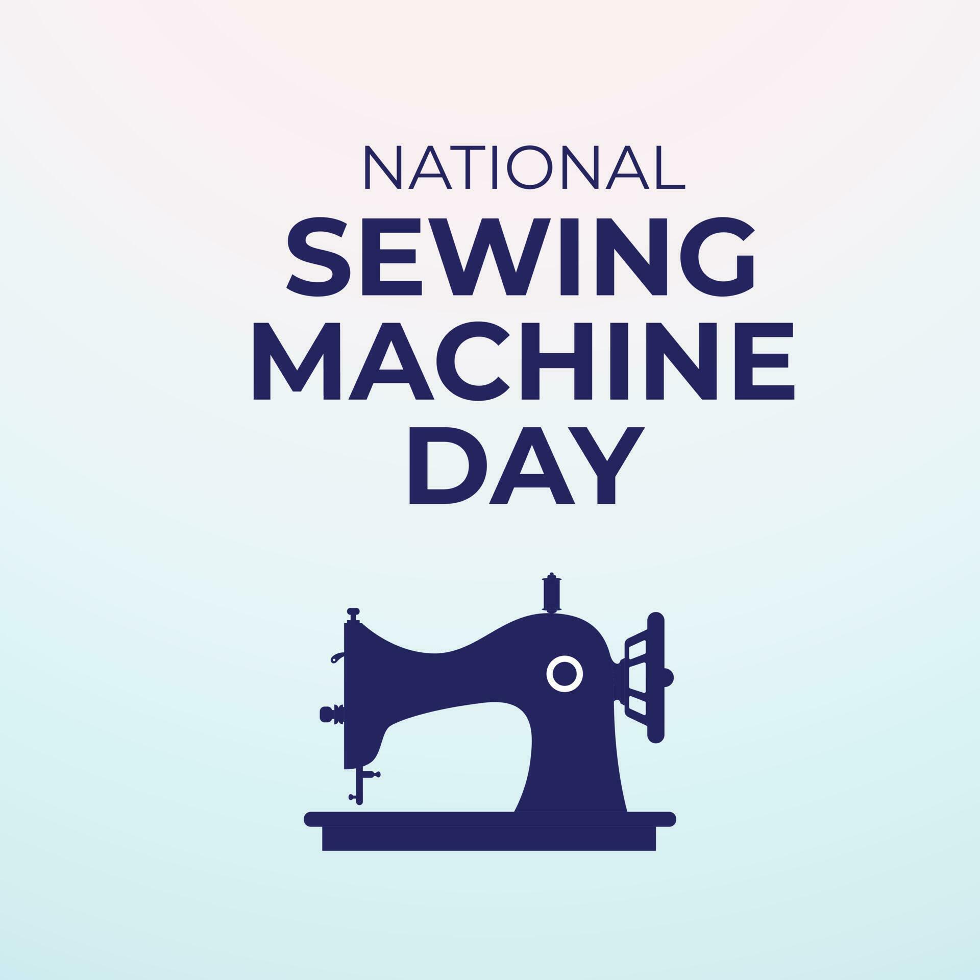 vector graphic of National Sewing Machine Day good for National Sewing