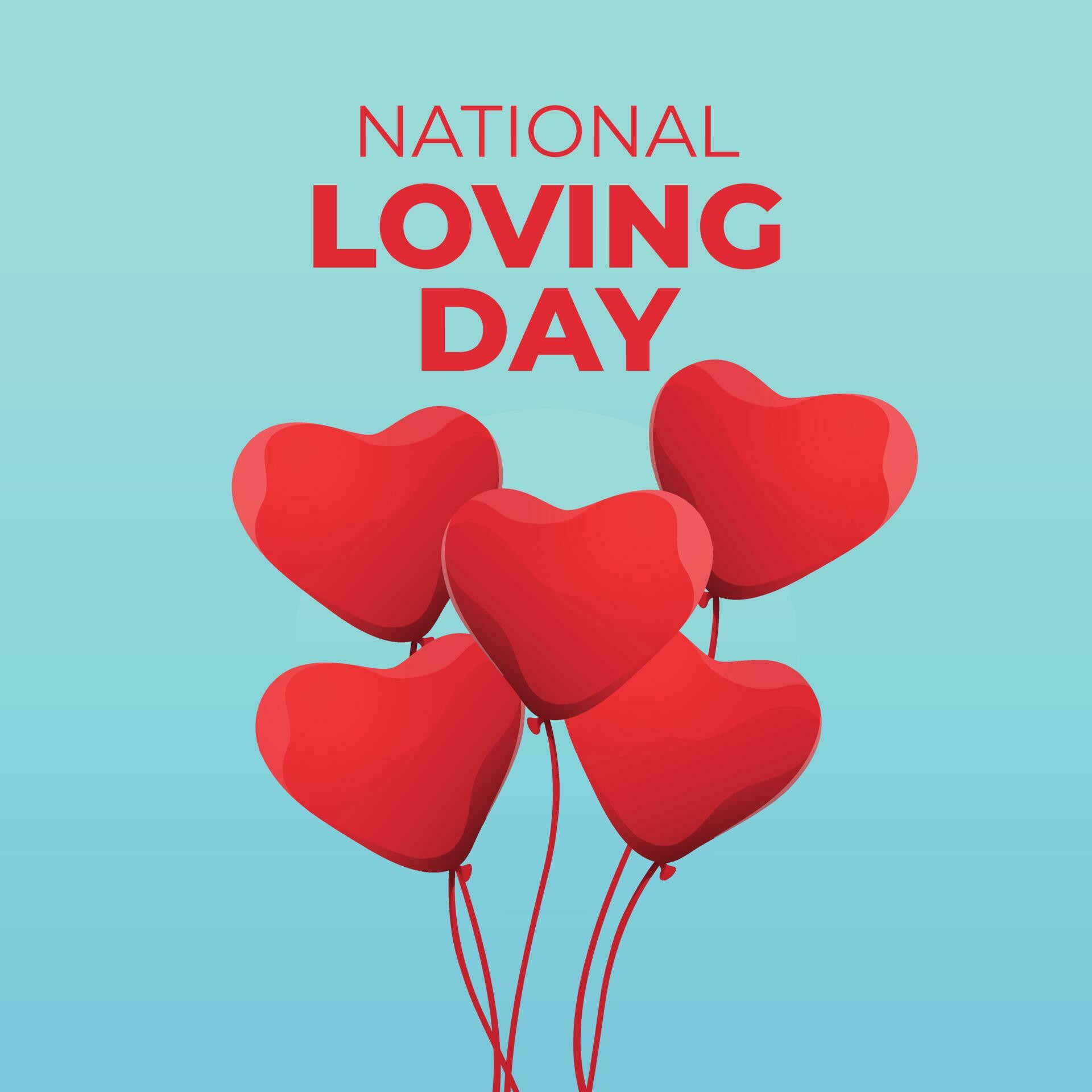 vector graphic of National Loving Day good for National Loving Day