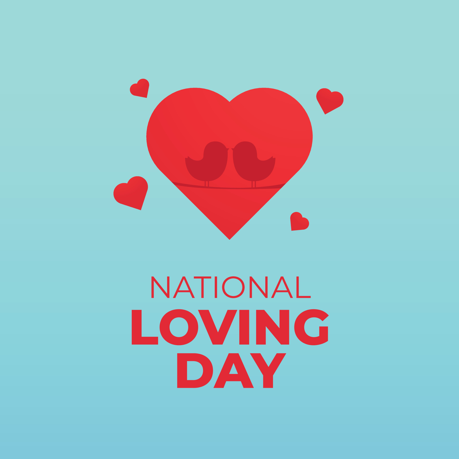 vector graphic of National Loving Day good for National Loving Day