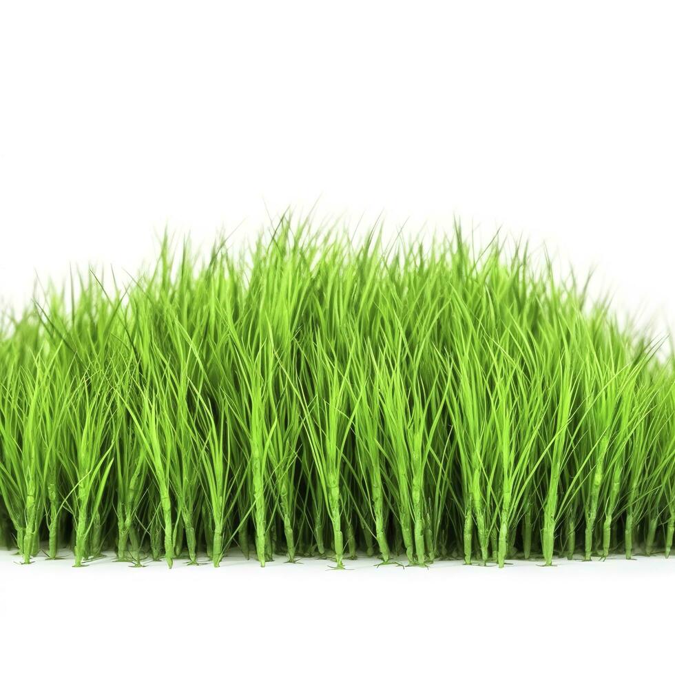 green grass field isolated on white background, generate ai photo