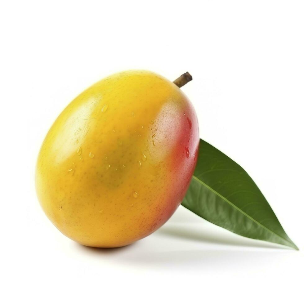 mango isolated on white background, clipping path, full depth of field, generate ai photo