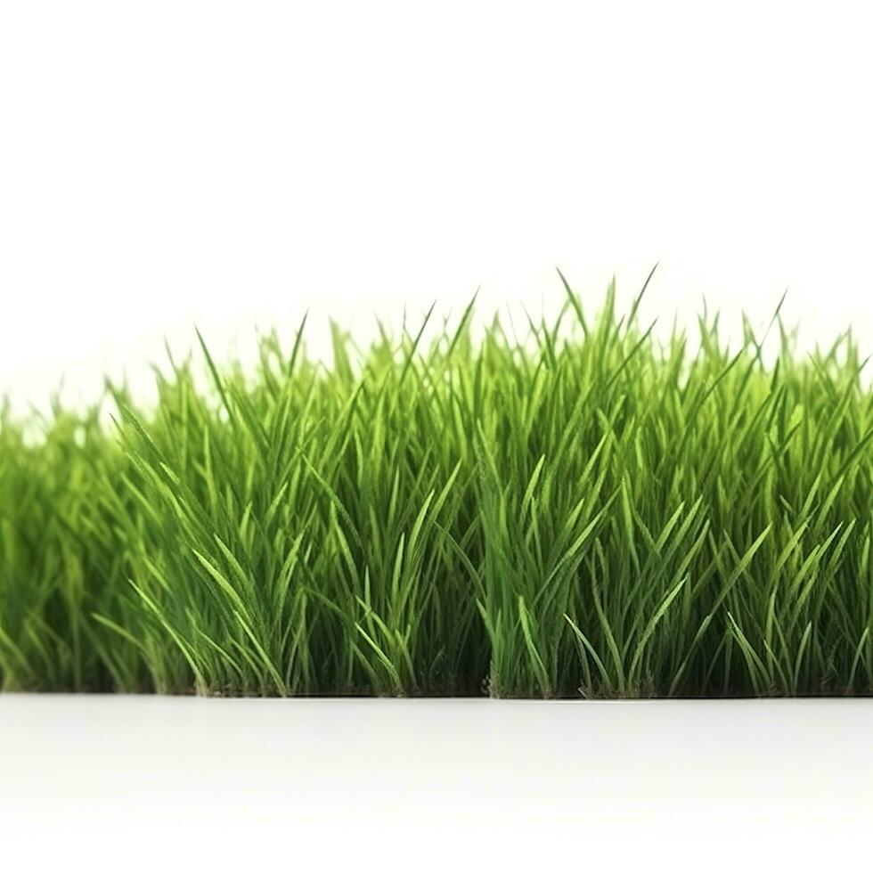 green grass field isolated on white background, generate ai photo