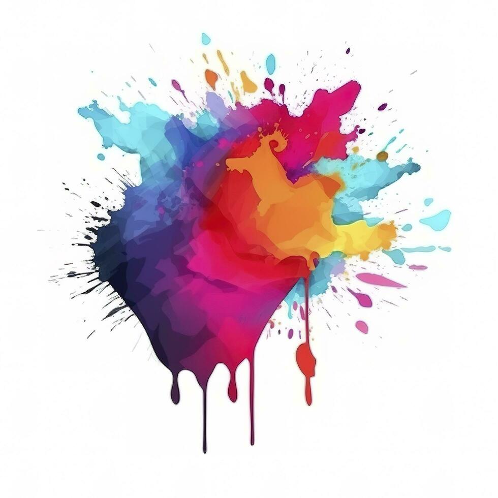Abstract watercolor hand painted background, generate ai photo