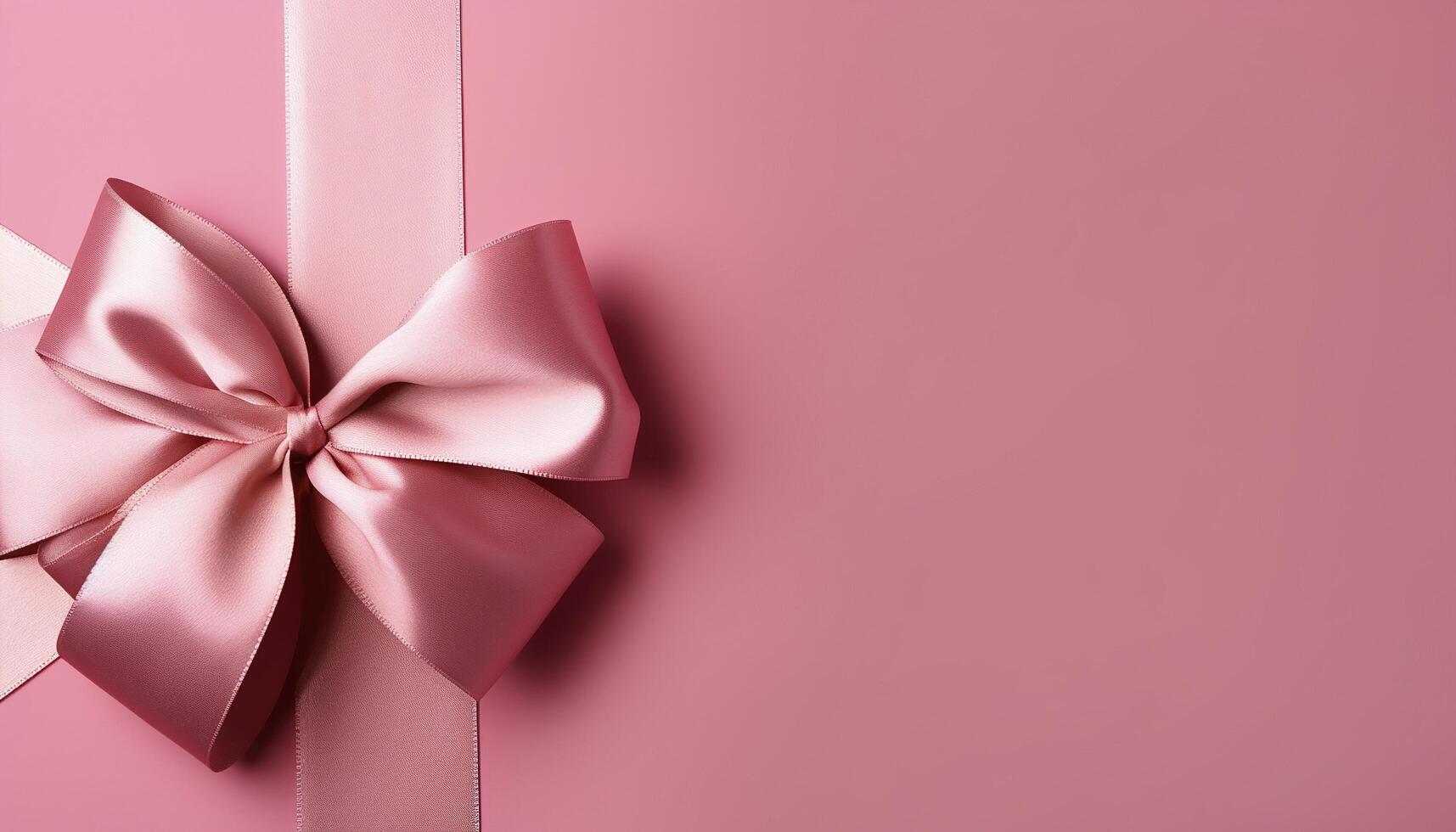 pink bow on a pink background , photo