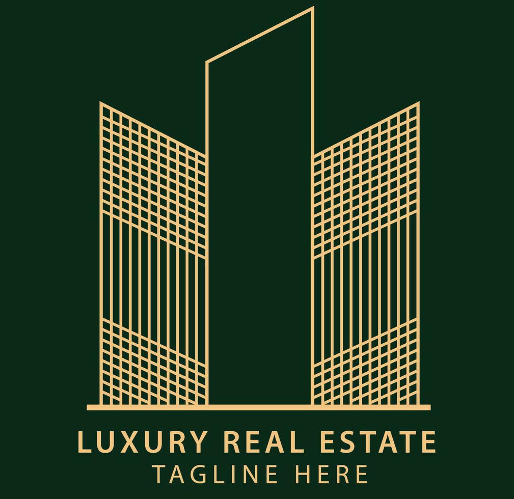 Vector luxury and modern building logo design