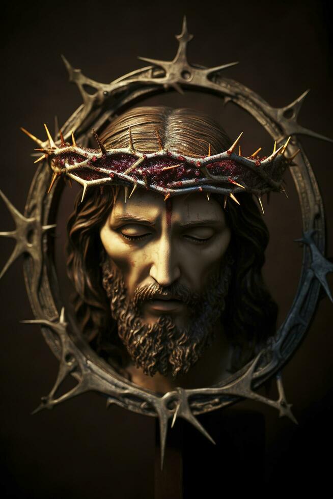 the crown of thorns of jesus christ . Ai generativ. photo